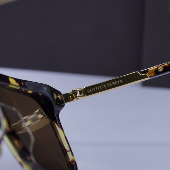 Bottega Veneta BV1261S 002 Rectangle Sunglasses - Havana\Brown - Picture 8 of 10